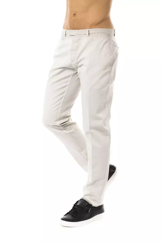 Gray Cotton Men Pant