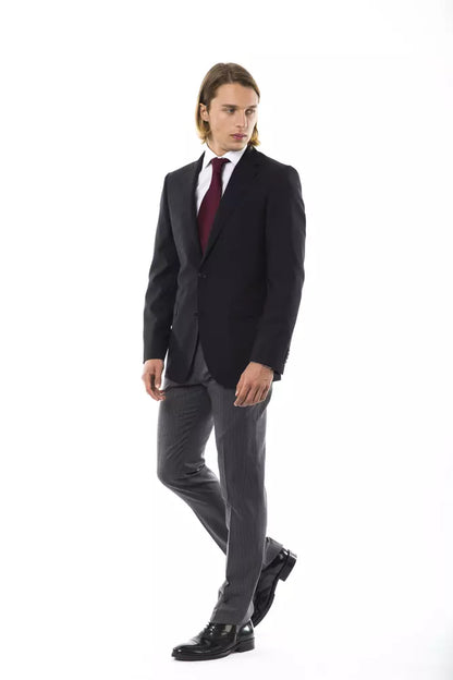 Black Wool Men Blazer