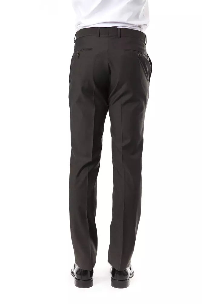 Gray Wool Men Pant