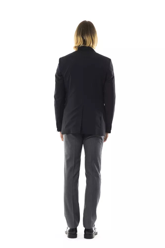 Black Wool Men Blazer