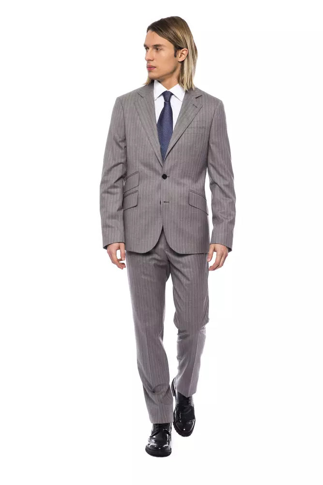 Gray Wool Men Suit