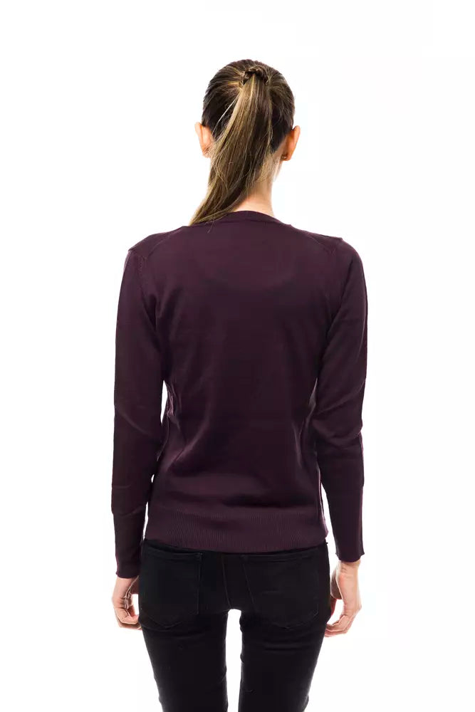 Purple Wool Women Sweater