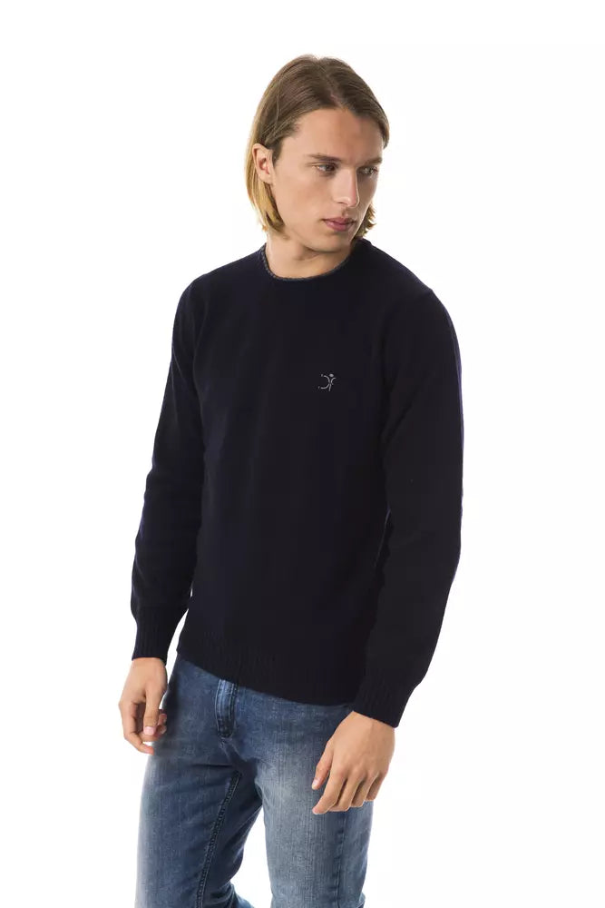 Blue Wool Men Sweater