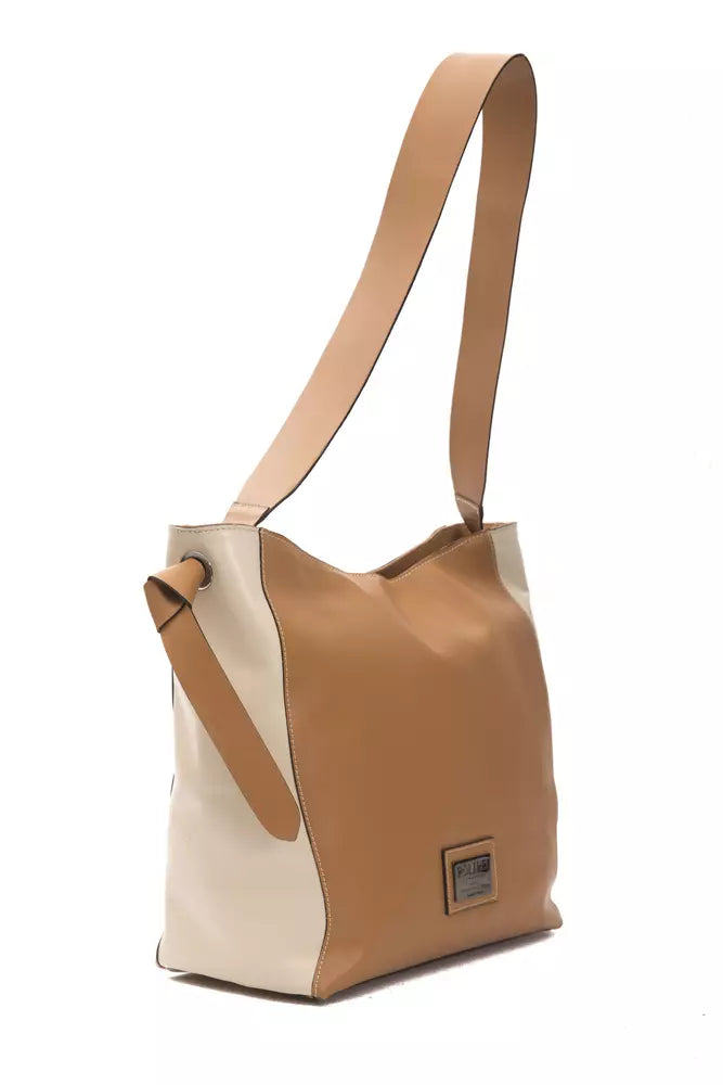 Elegant Leather Shoulder Bag in Brown