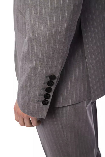 Gray Wool Men Suit