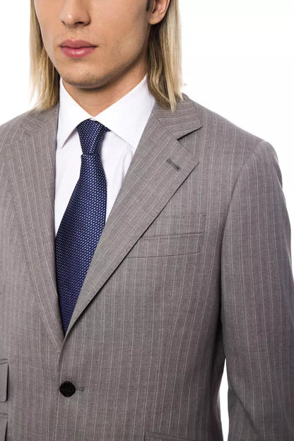 Gray Wool Men Suit