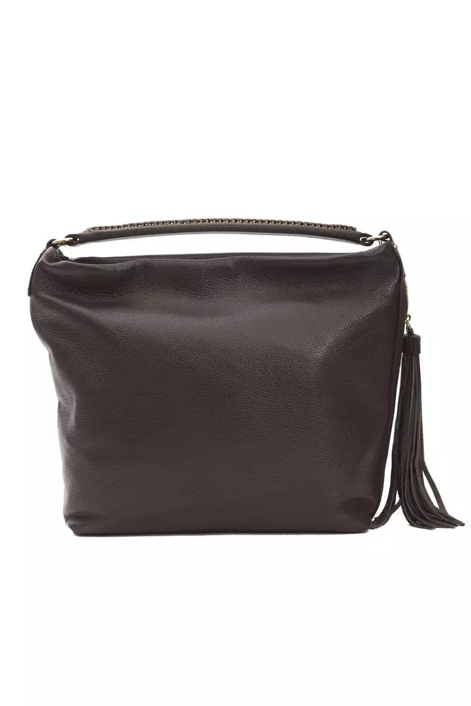 Elegant Leather Shoulder Bag in Rich Brown