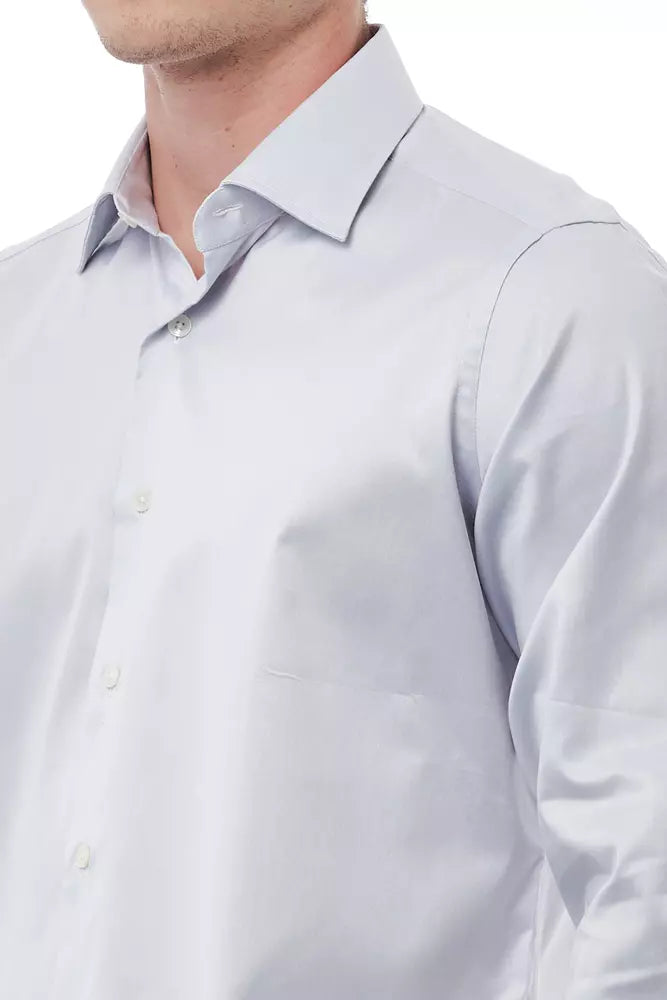 Gray Cotton Men Shirt