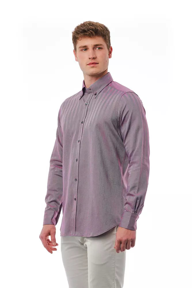 Burgundy Cotton Men Shirt