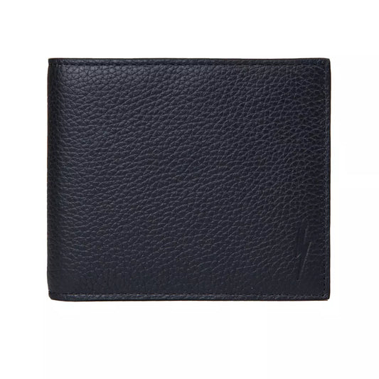 Blue Leather Men Wallet