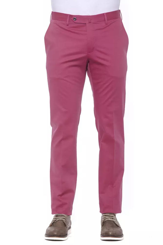 Fuchsia Cotton Mens Trouser