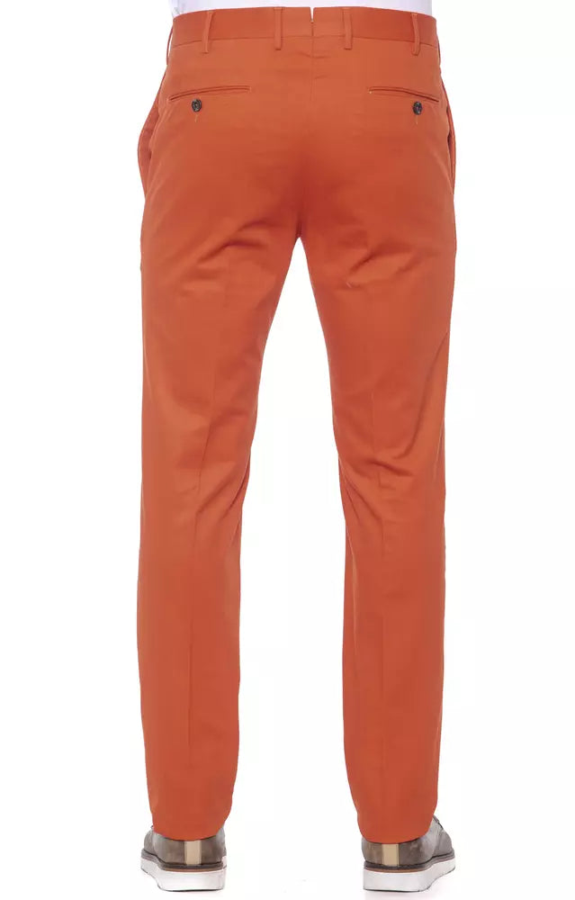 Red Cotton Men's Trouser