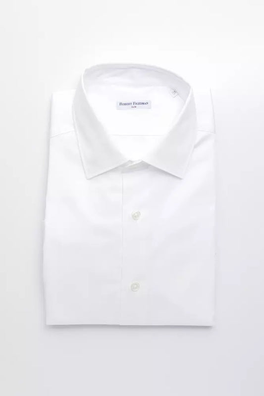 White Cotton Men Shirt