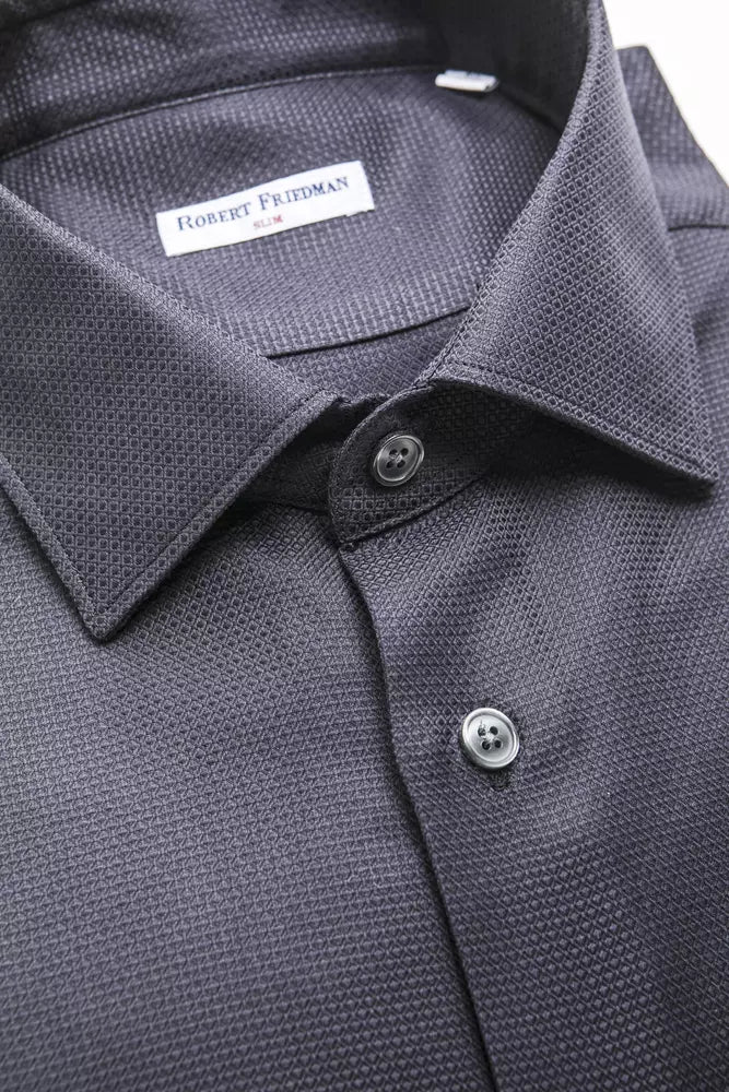 Blue Cotton Men Shirt