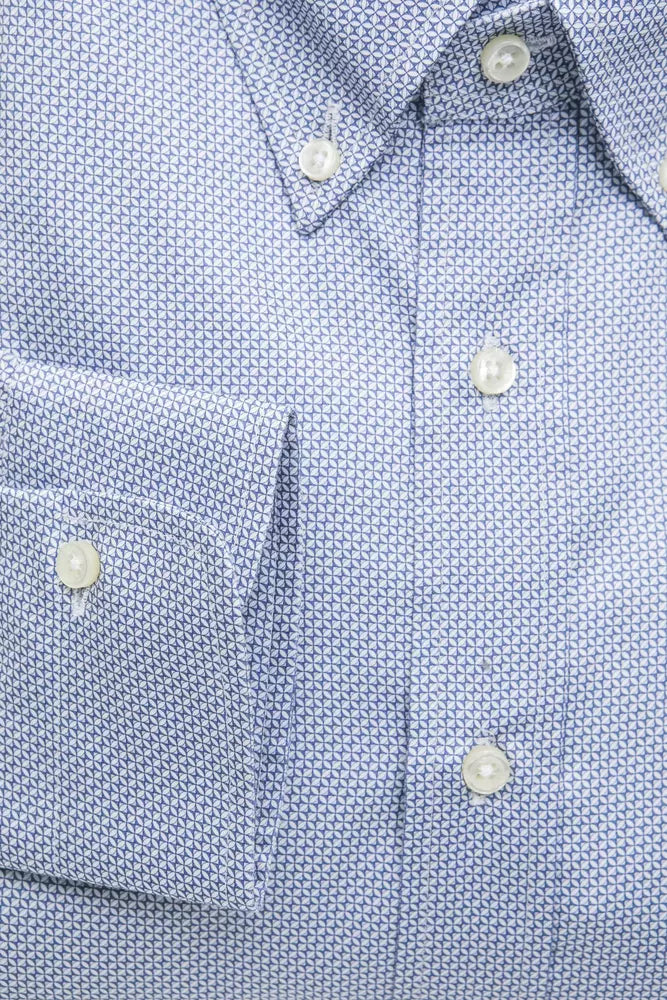 Light Blue Cotton Men Shirt