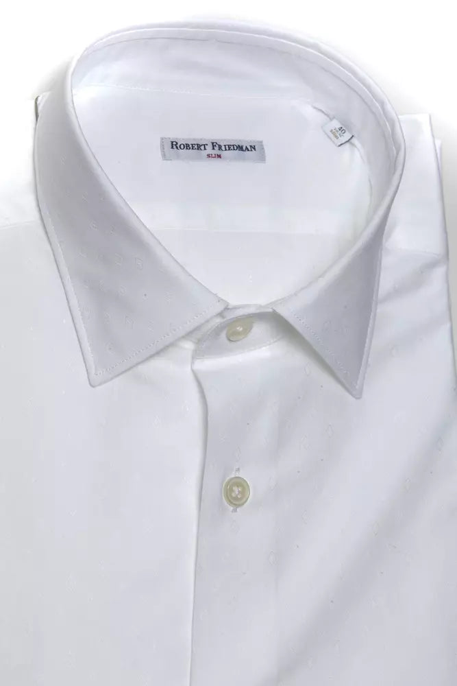 White Cotton Men Shirt