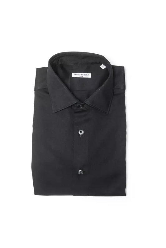 Black Cotton Men's Shirt