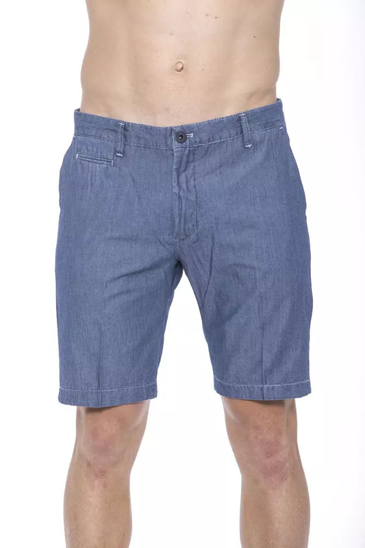 Blue Cotton Men's Bermuda Shorts