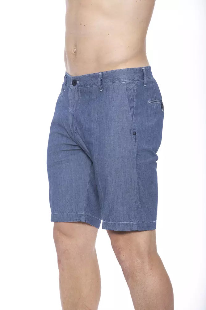 Blue Cotton Men's Bermuda Short