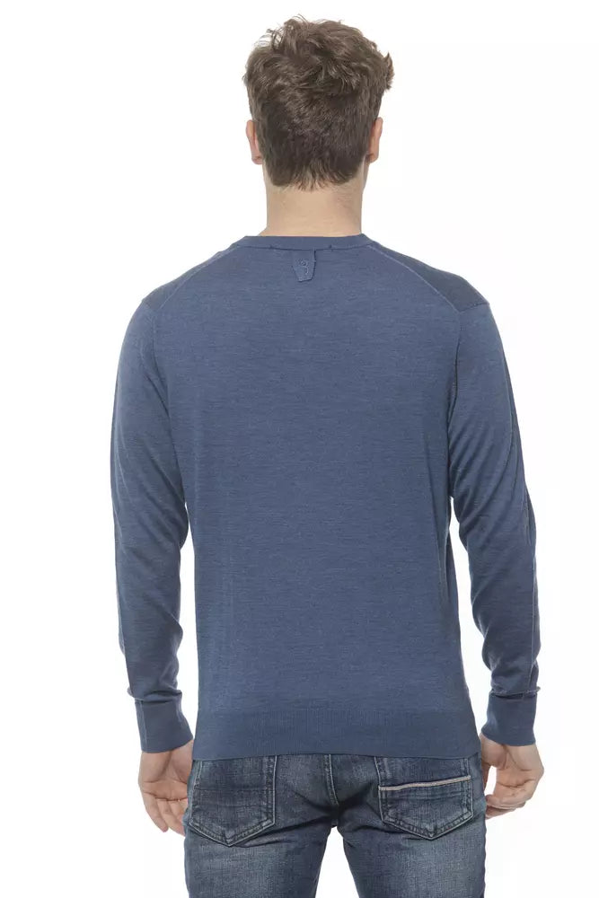 Blue Cashmere Men Sweater