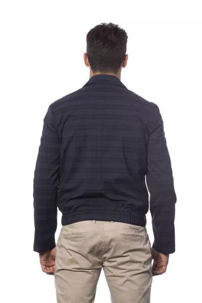 Blue Wool Men Jacket