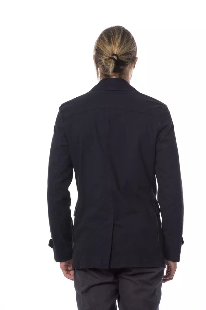 Blue Cotton Men's Blazer