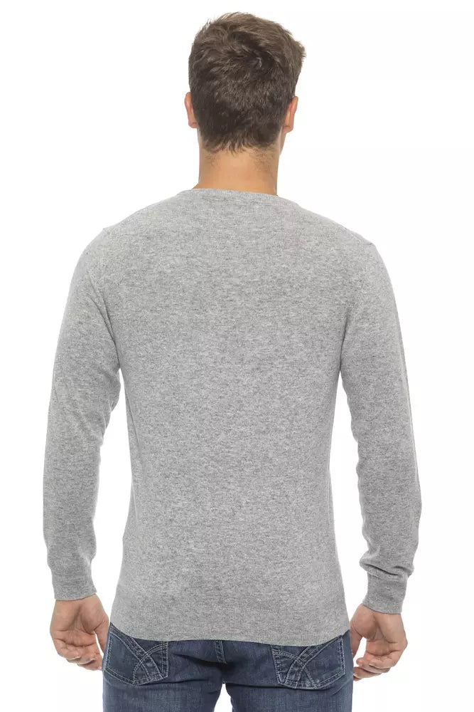 Silver Wool Men's Sweater