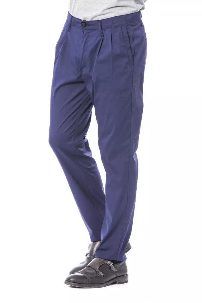 Blue Cotton Men Slim Chino Pant