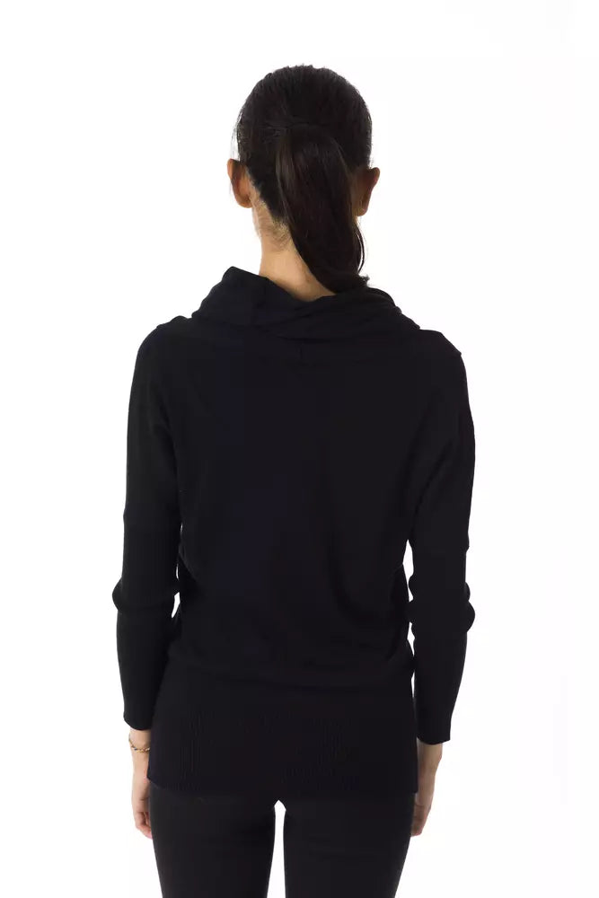 Black Viscose Women Sweater