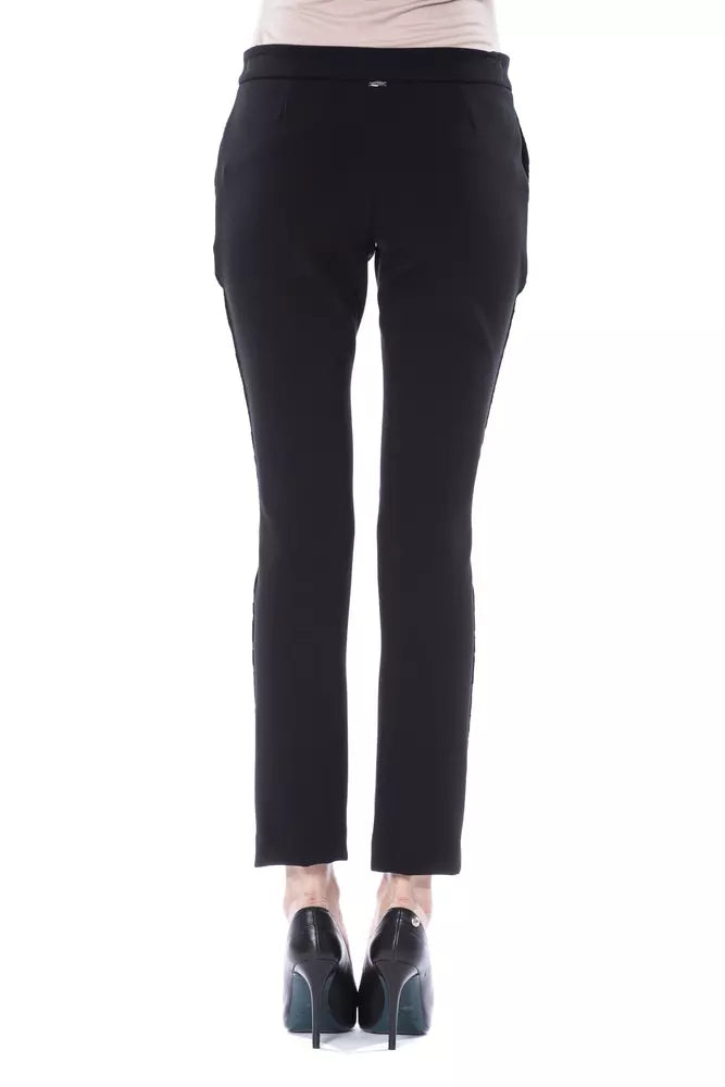 Black Acrylic Women Pants