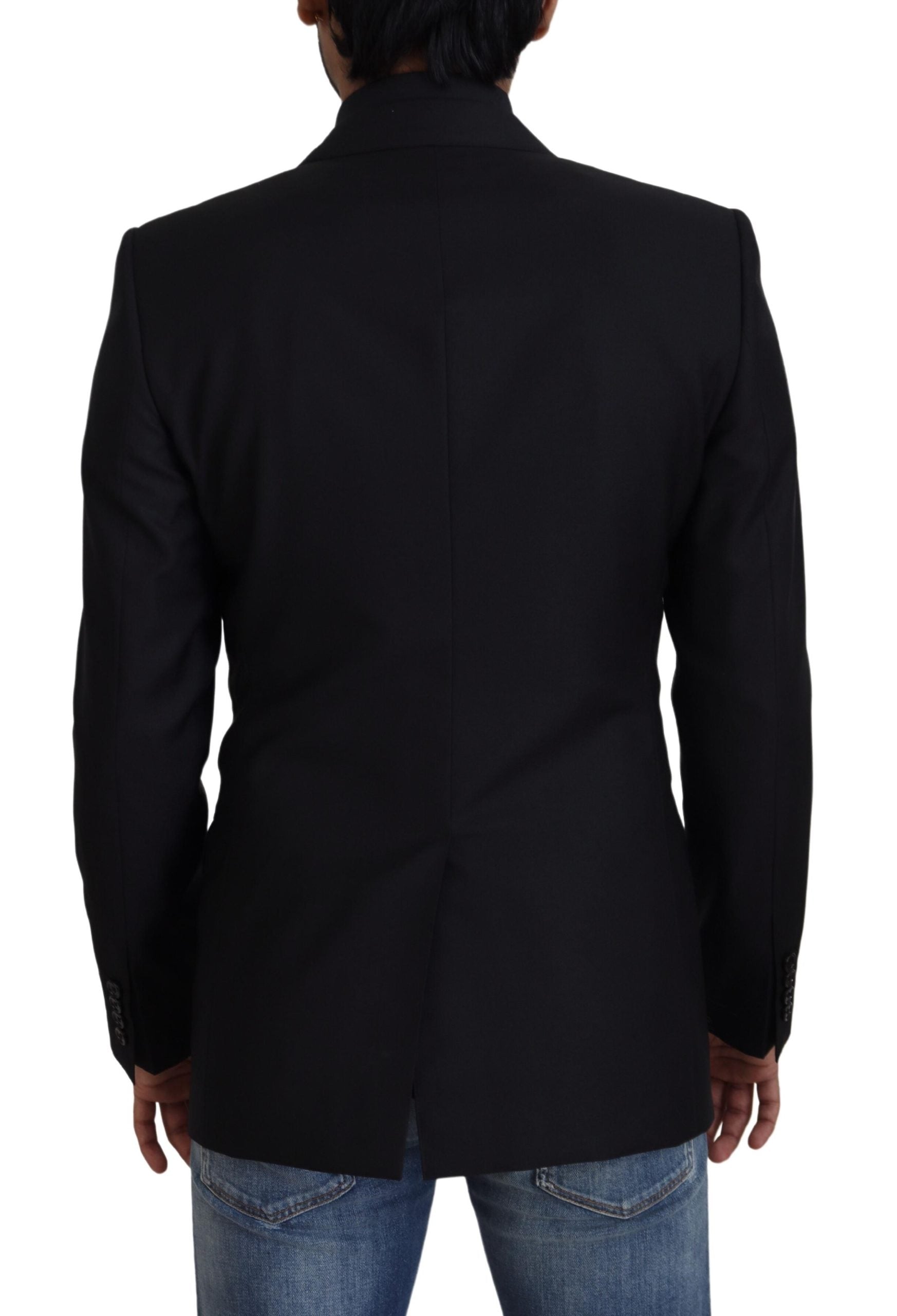 Elegant Slim Fit Wool-Silk Blazer