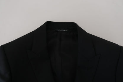 Elegant Slim Fit Wool-Silk Blazer