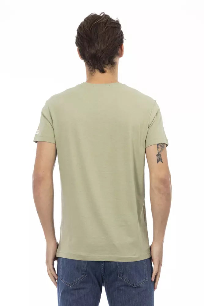 Green Cotton Men T-Shirt