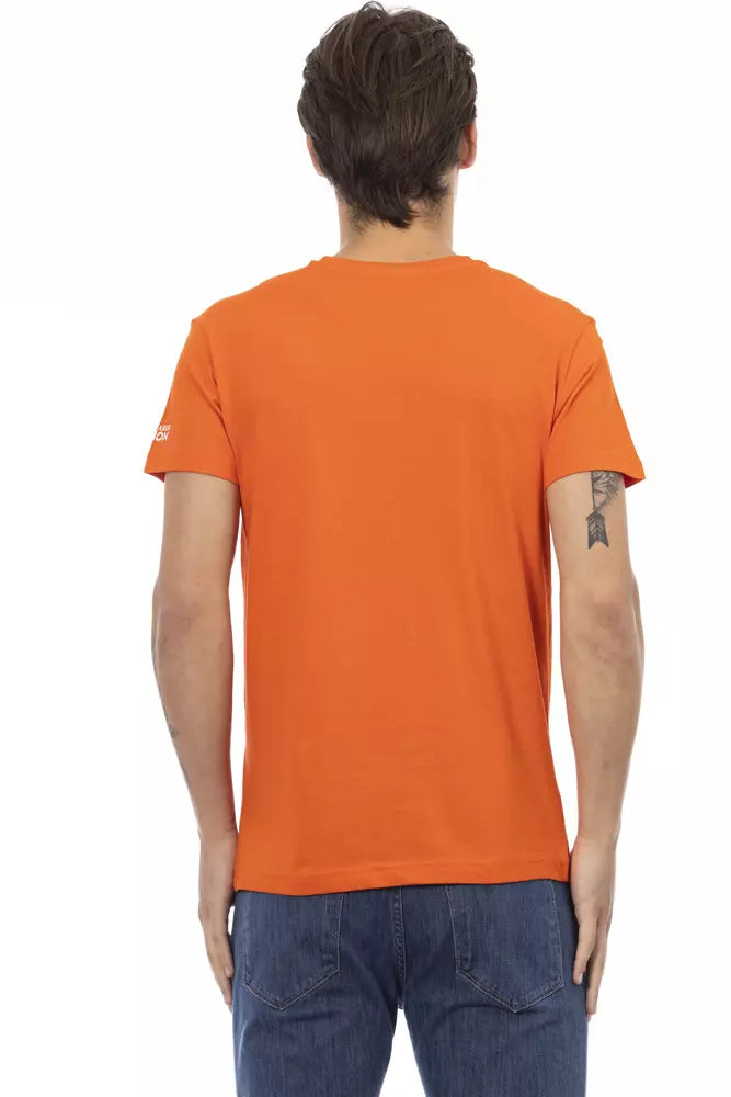 Orange Cotton Men T-Shirt