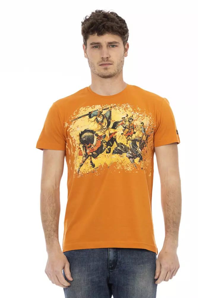 Orange Cotton Men T-Shirt