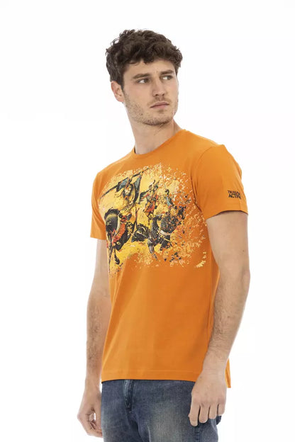 Orange Cotton Men T-Shirt