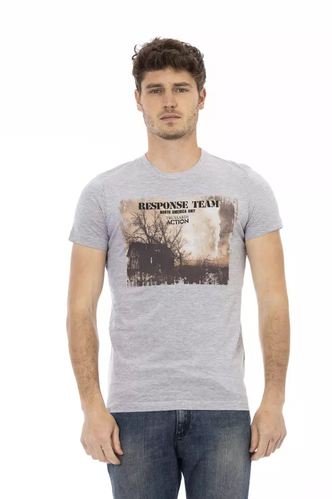 Gray Cotton Mens TShirt