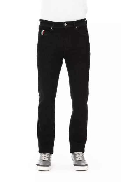 Black Cotton Men's Jeans