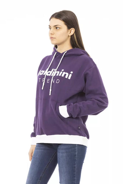 Purple Cotton Women Hoodie