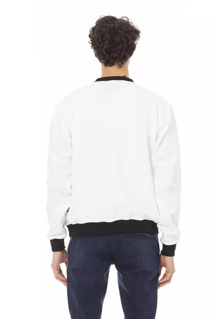 White Cotton Men's Sweater