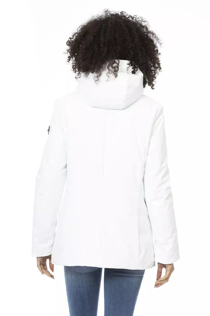 White Polyester Women Jacket