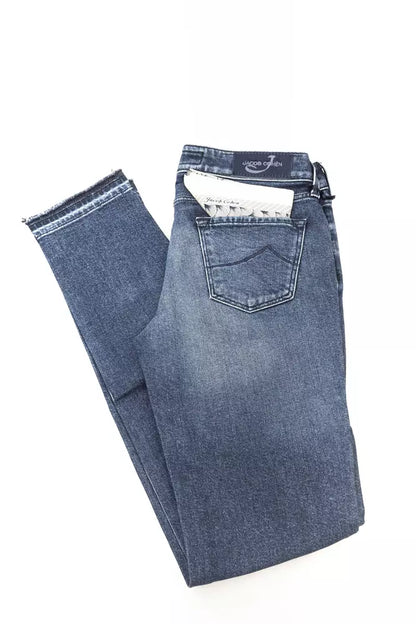 Blue Cotton Women Jeans