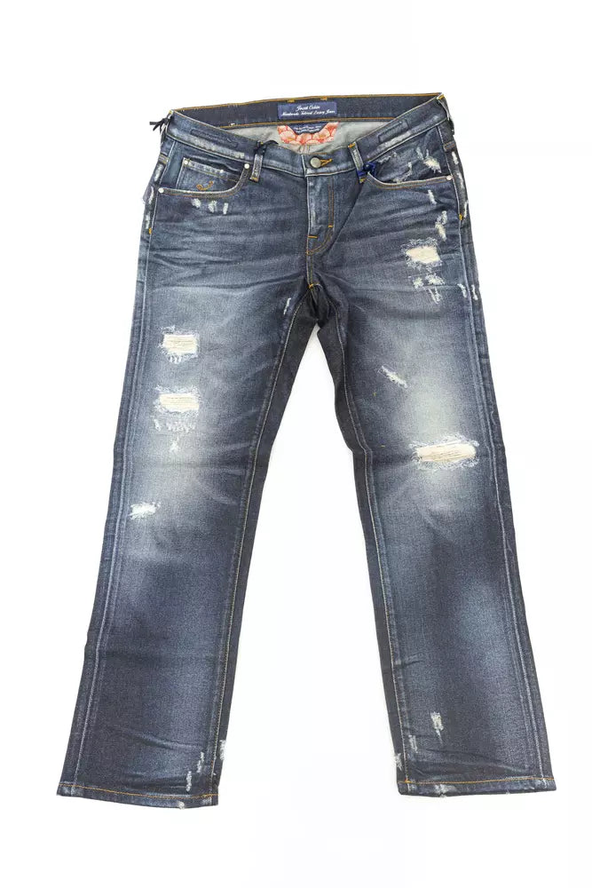 Blue Cotton Women's Jeans