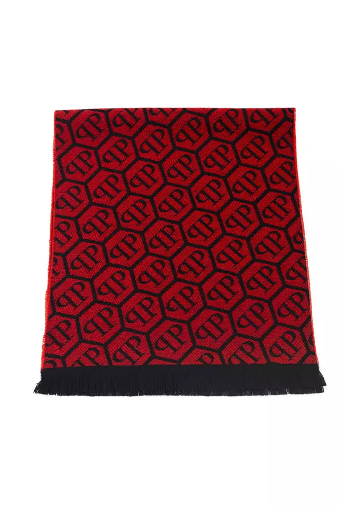 Red Wool Men Scarf