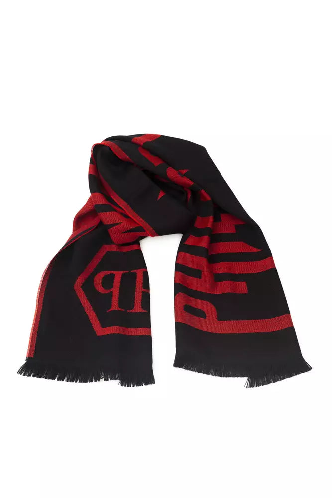 Red Wool Men Scarf