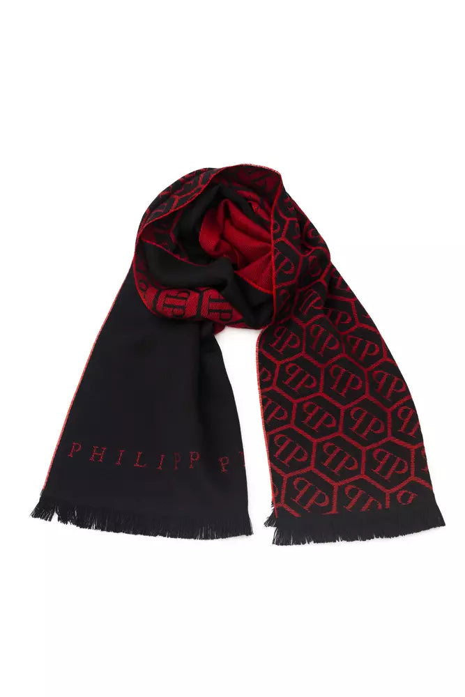 Red Wool Men Scarf