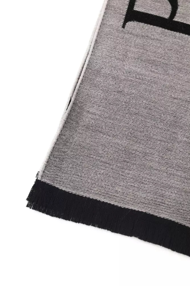 Gray Wool Mens Scarf