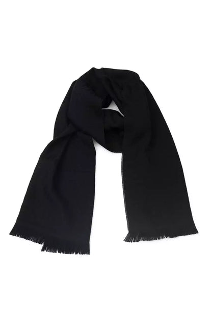 Black Wool Unisex Scarf