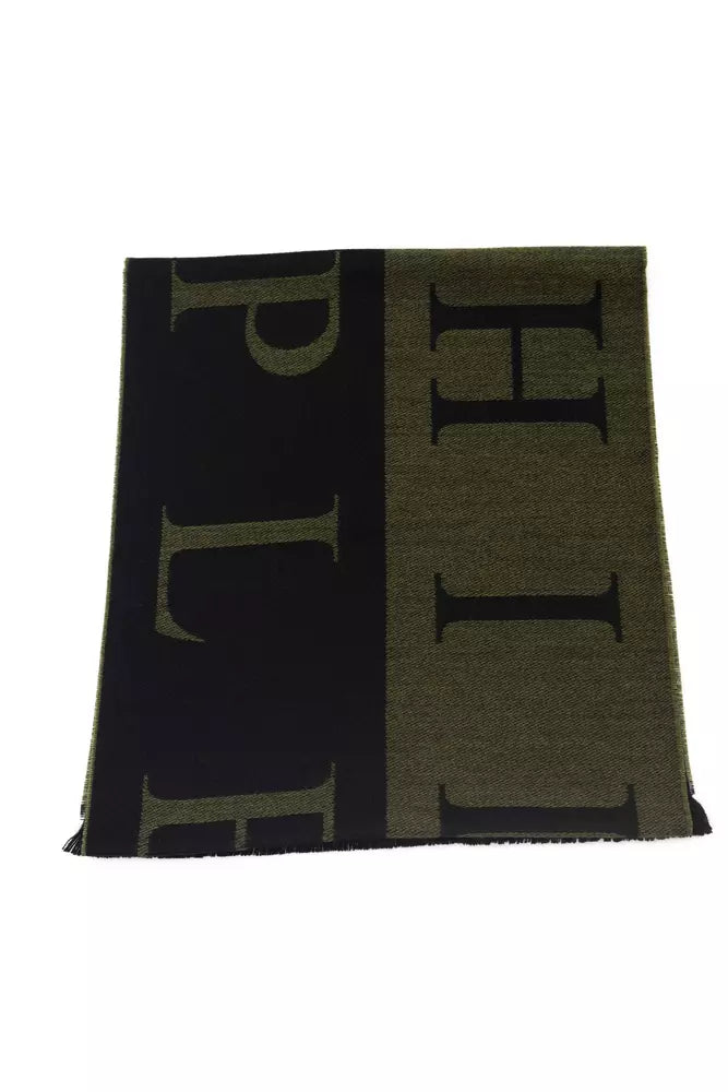 Green Wool Men Scarf