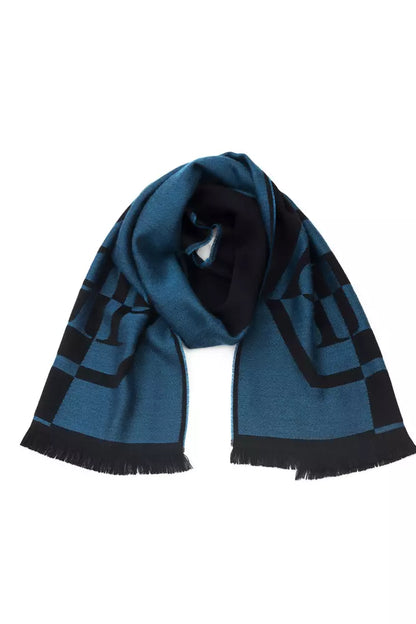 Blue Wool Mens Scarf